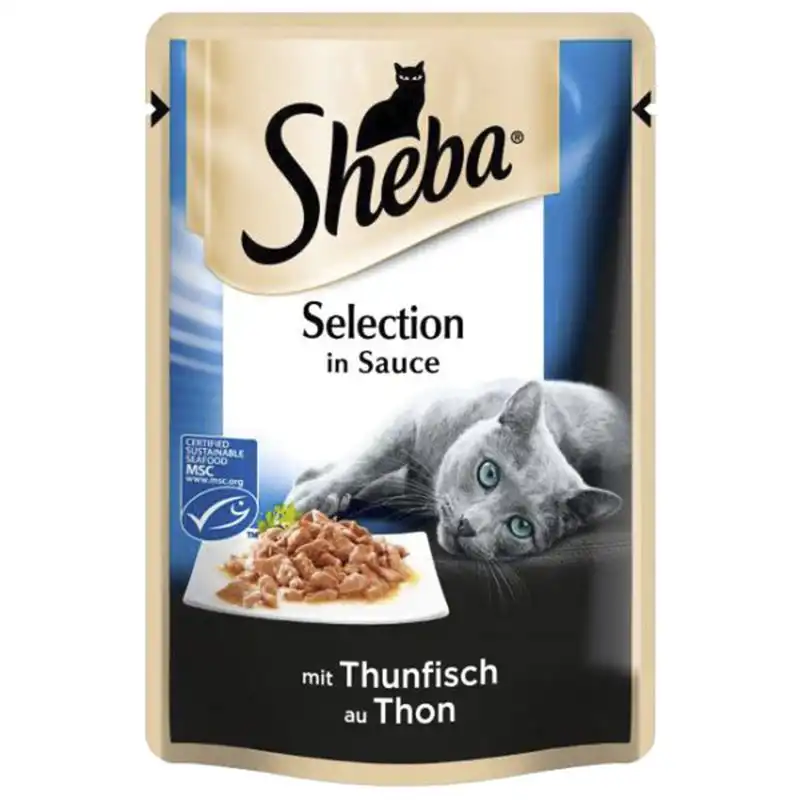 Корм для котів Sheba Selection in Sauce з тунцем в соусі, 85 г, 19160 купити недорого в Україні, фото 1