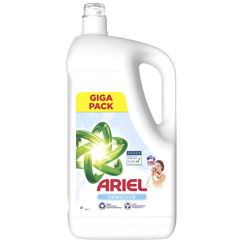 Гель для прання Ariel Sensitive, 5 л купити недорого в Україні, фото 1