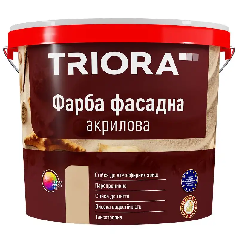 Краска фасадная акриловая Triora, 2,5 л, фото 1 Краска фасадная акриловая Triora, 2,5 л купить недорого в Украине, фото 1