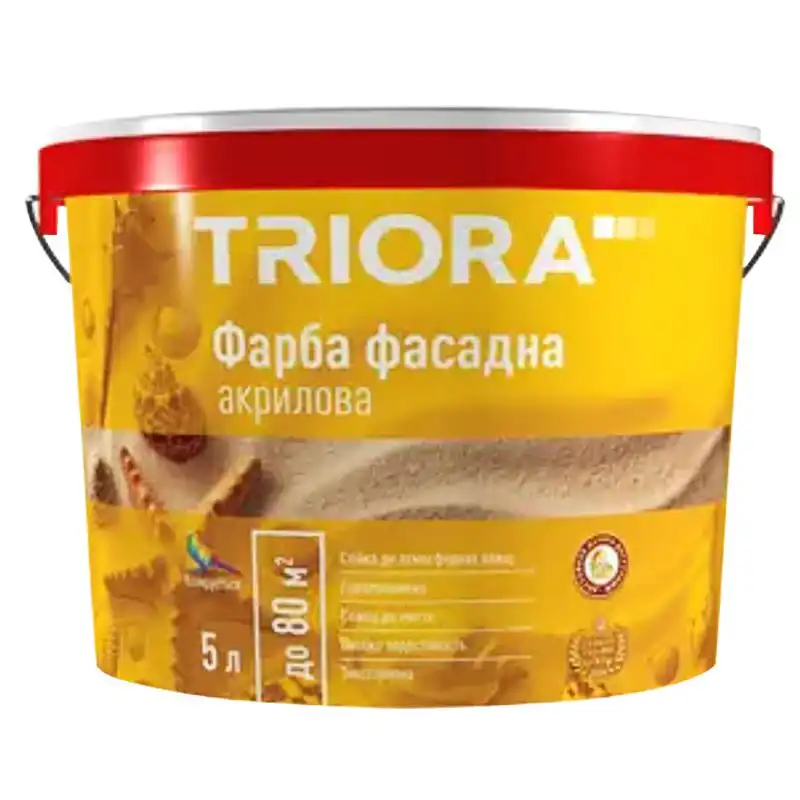 Краска фасадная акриловая Triora, 5 л, фото 1 Краска фасадная акриловая Triora, 5 л купить недорого в Украине, фото 1