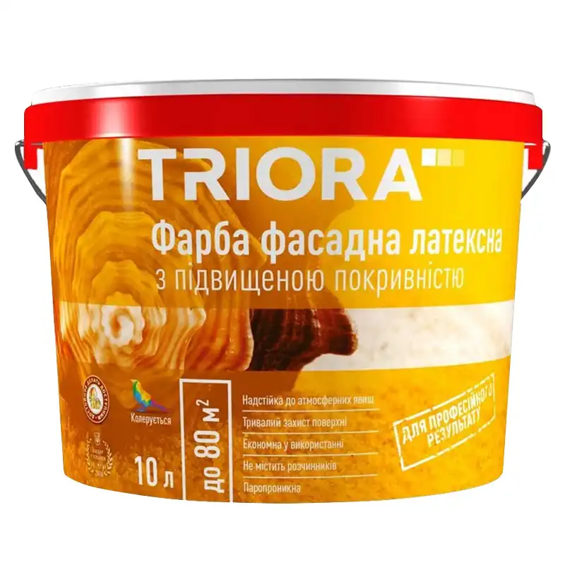 Краска фасадная акриловая Triora, 10 л, фото 1 Краска фасадная акриловая Triora, 10 л купить недорого в Украине, фото 1