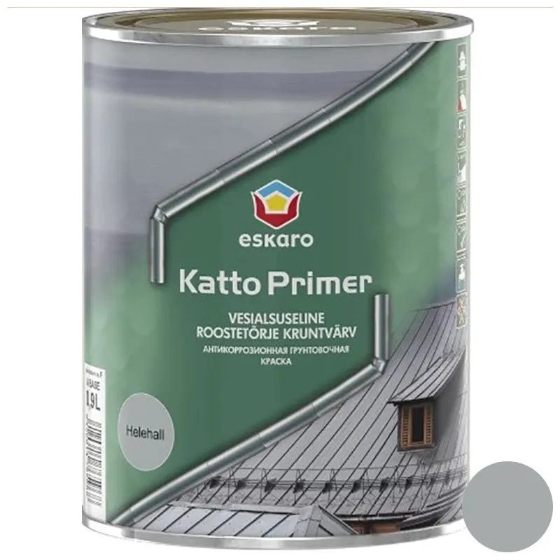 Грунт-фарба Eskaro Katto Primer, 0,9 л, світло-сірий, 3209100000 купити недорого в Україні, фото 1