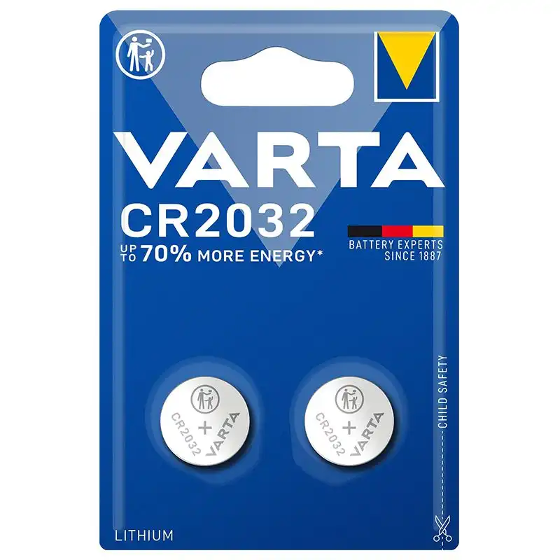 Батарейка Varta Lithium CR 2032 BLI 2, 6032101402 купити недорого в Україні, фото 1