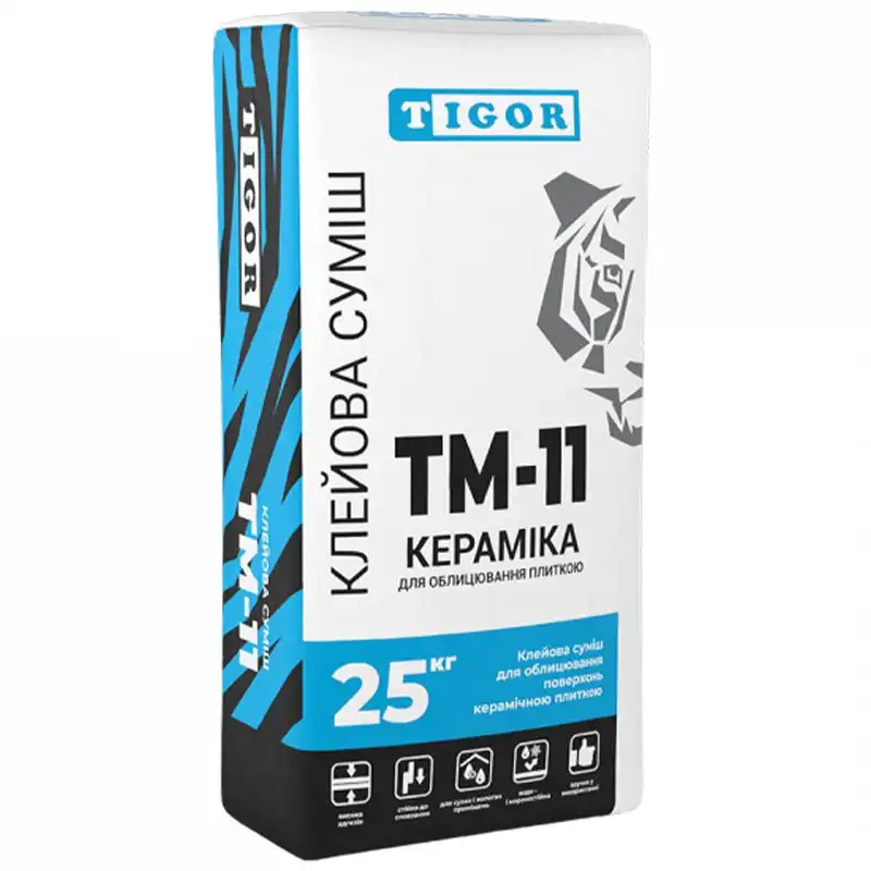 Клей Tigor ТМ-11 Керамика, 25 кг купить недорого в Украине, фото 1