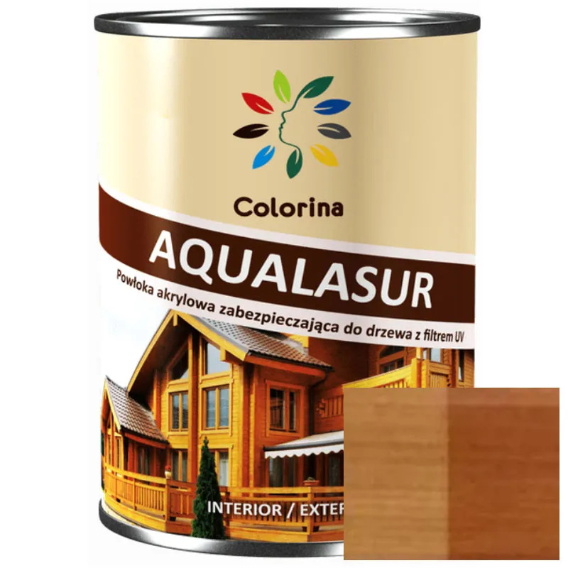 Лазурь Colorina Aqualasur, 0,75 л, тик купить недорого в Украине, фото 1