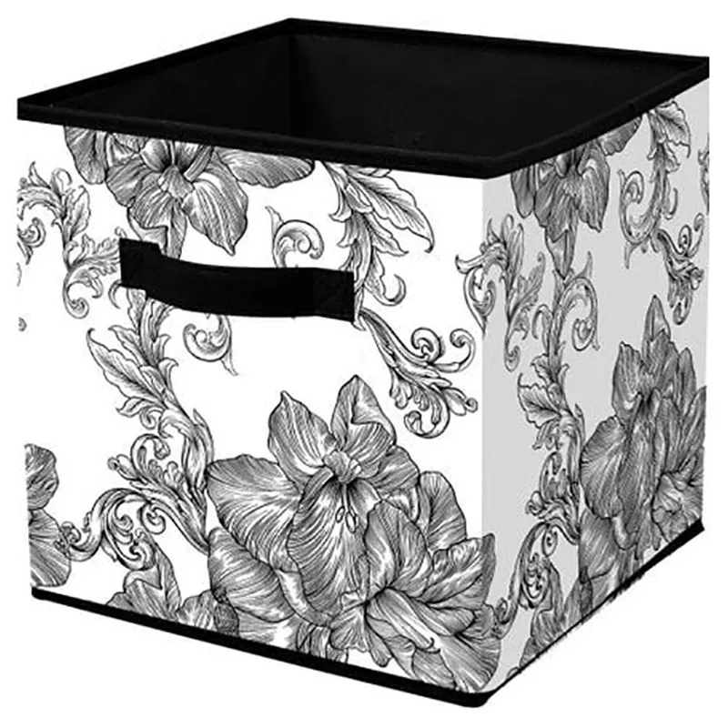 Корзина Idea Home Anthracite Flowers NP-104L, 30x30x30 см, 7063858 купити недорого в Україні, фото 1