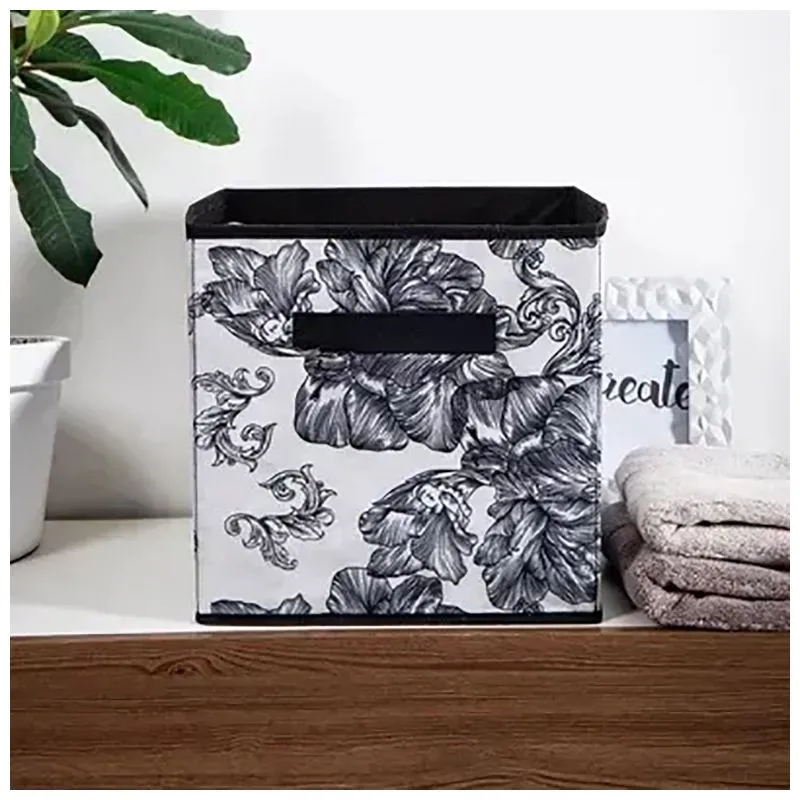 Корзина Idea Home Anthracite Flowers NP-104L, 30x30x30 см, 7063858 купити недорого в Україні, фото 2