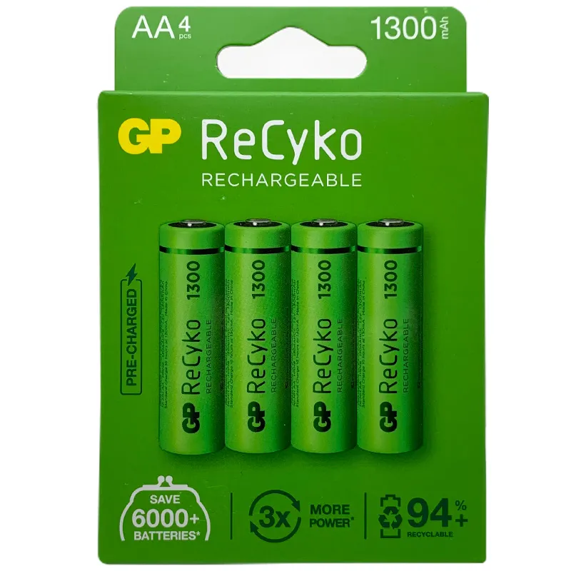 Аккумулятор GP Batteries Recyko NiMH, 130AAHCE-ЕВ4, 1,2 В, блистер, ЦБ-0059256 купить недорого в Украине, фото 1