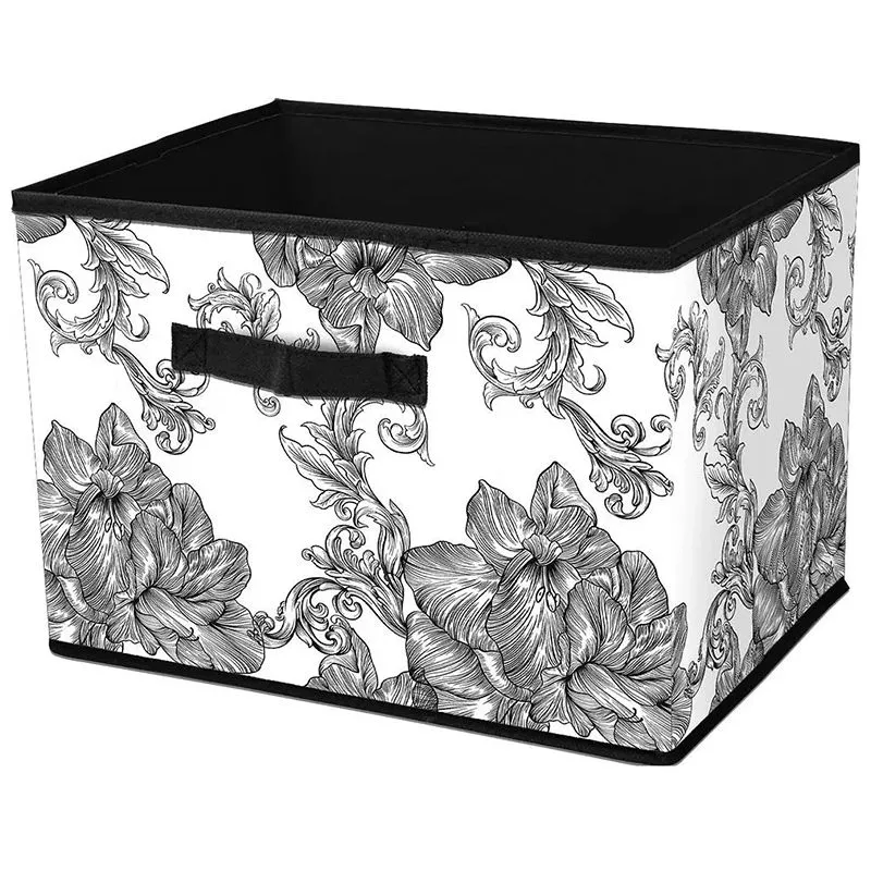 Корзина Idea Home Anthracite Flowers NP-103R, 38x27x27 см, 7058549 купити недорого в Україні, фото 1