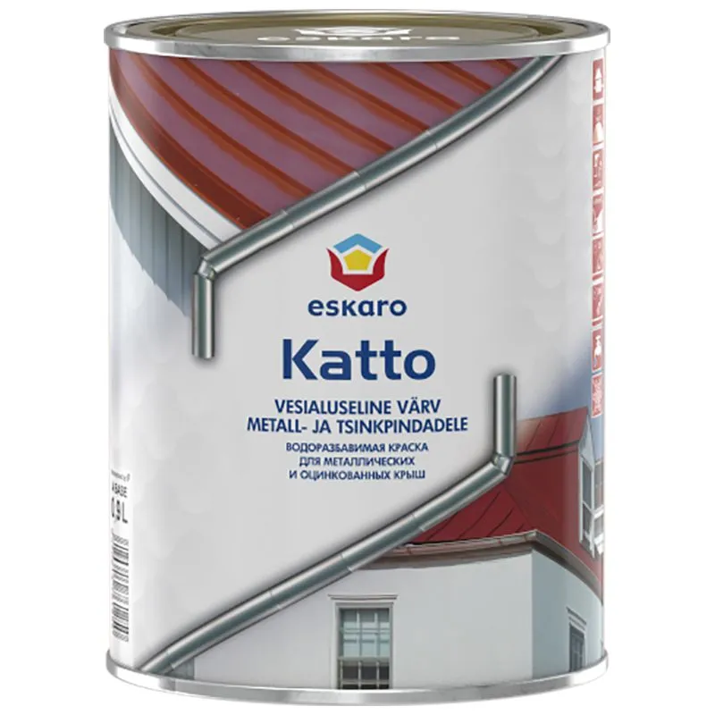 Грунт-фарба Eskaro Katto TR, 0,9 л, прозорий, 3209100000 купити недорого в Україні, фото 1