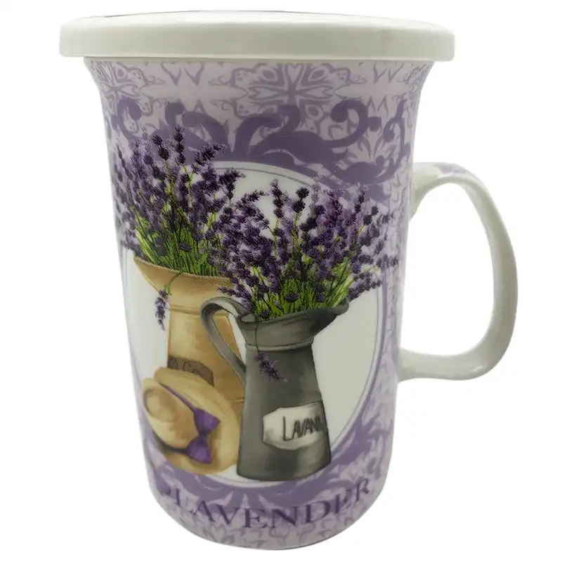 Чашка заварювальна S&T Квіти, кераміка, 300 мл, бежевий купити недорого в Україні, фото 1