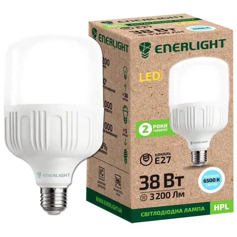 Лампа Enerlight HPL, 38W, E27, 6500K, HPLE2738SMDC купити недорого в Україні, фото 1