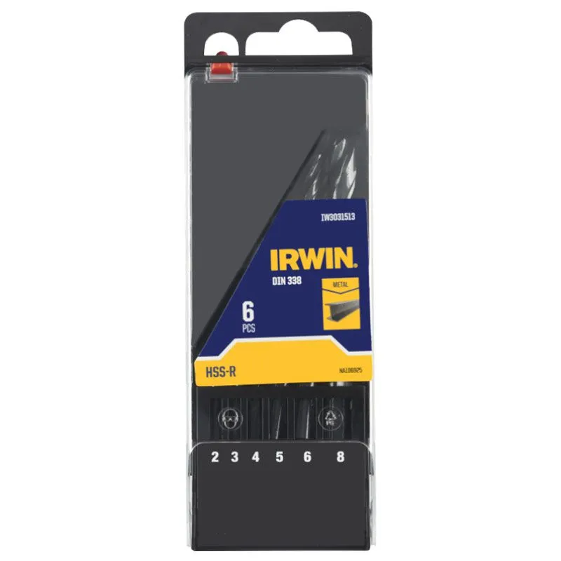 Набір свердл по металу Irwin HSS-R, 2-8 мм, 6 шт, IW3031513 купити недорого в Україні, фото 2