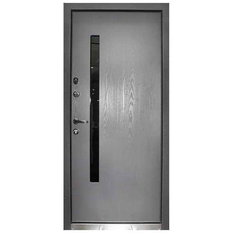 Двері вхідні Міністерство дверей ПУ-Вітраж Вулиця, 960x2050 мм, ліві, сірий купити недорого в Україні, фото 2