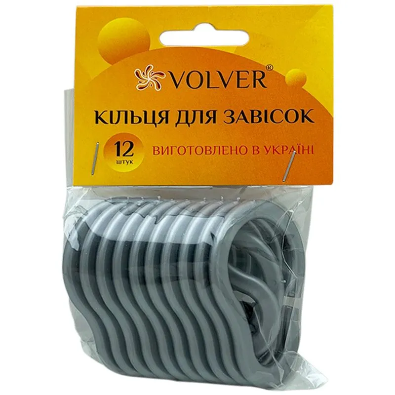 Кольца для шторки Volver, 12 шт, серый, 68119 купить недорого в Украине, фото 1