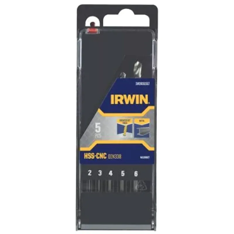 Набор сверел по металлу Irwin HSS-CNC, 2-6 мм, 5 шт, IW3031517 купить недорого в Украине, фото 2