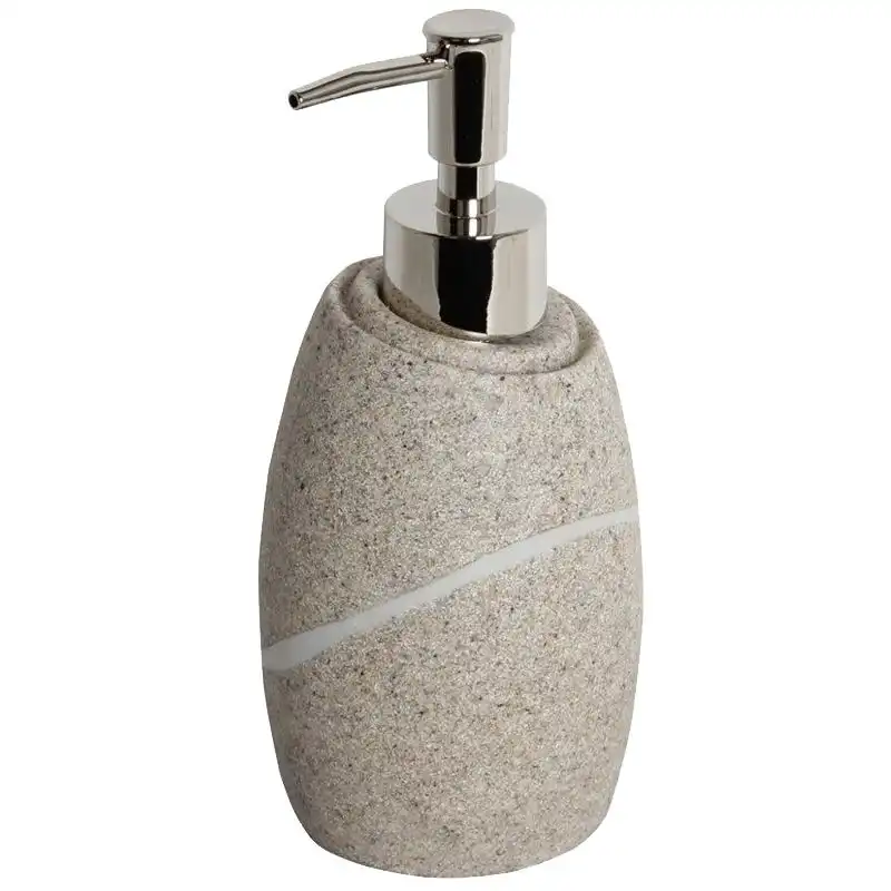 Дозатор для жидкого мыла Trento Sea Stone, кнопочный, 250 мл, серый, 30774 купить недорого в Украине, фото 1