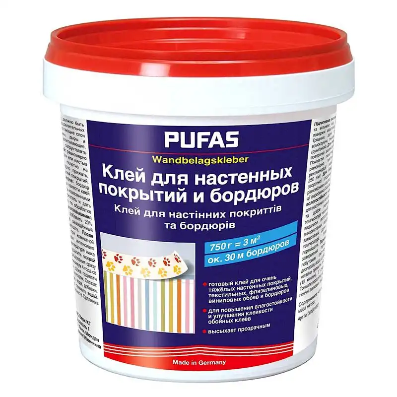 Клей для шпалер Pufas, 0,75 л купити недорого в Україні, фото 1