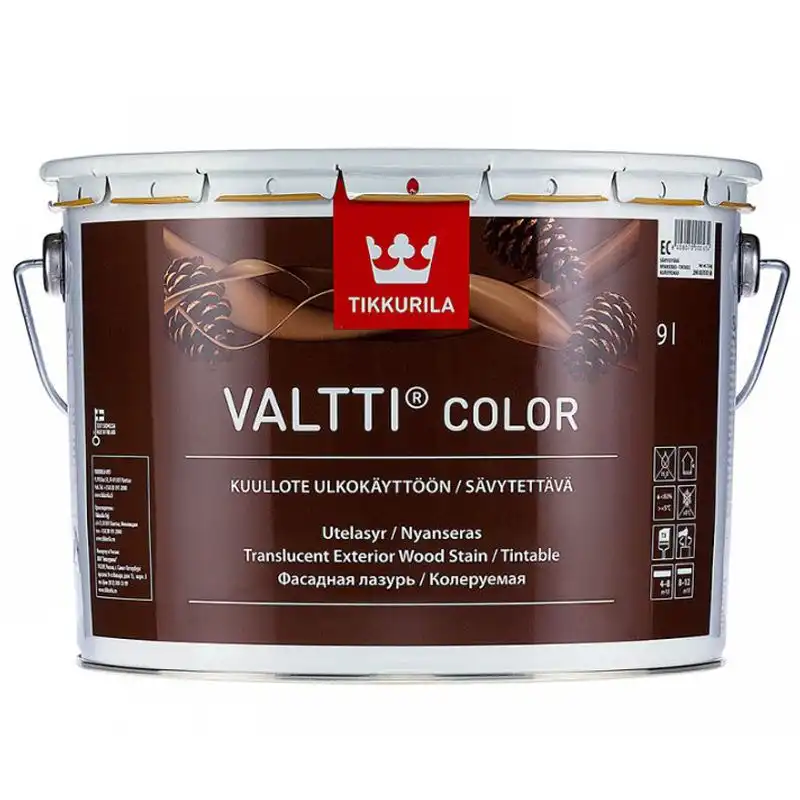 Морилка Tikkurila Valtti Color ЕС, 9 л, безбарвний купити недорого в Україні, фото 1