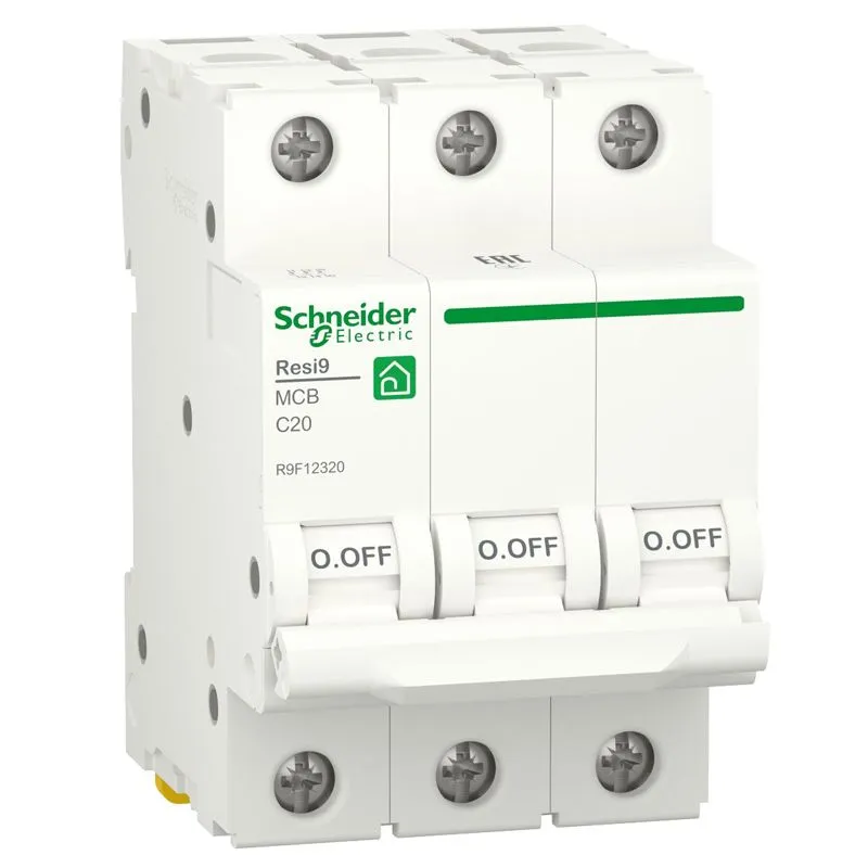 Автоматичний вимикач Schneider Electric, RESI9, 3P, 20A , С, 6KA, R9F12320 купити недорого в Україні, фото 1