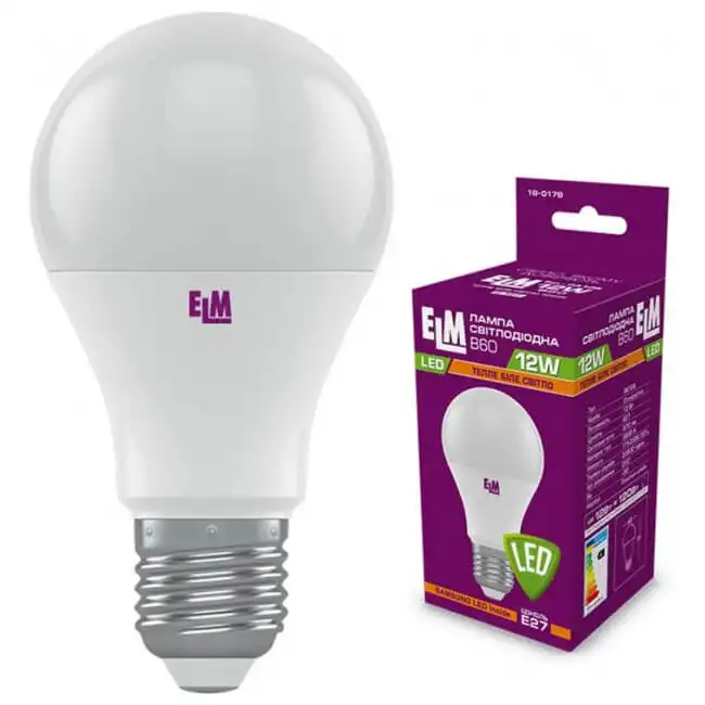 Лампа ELM LED PA10S B60, 12W, E27, 3000K, 18-0178 купить недорого в Украине, фото 1