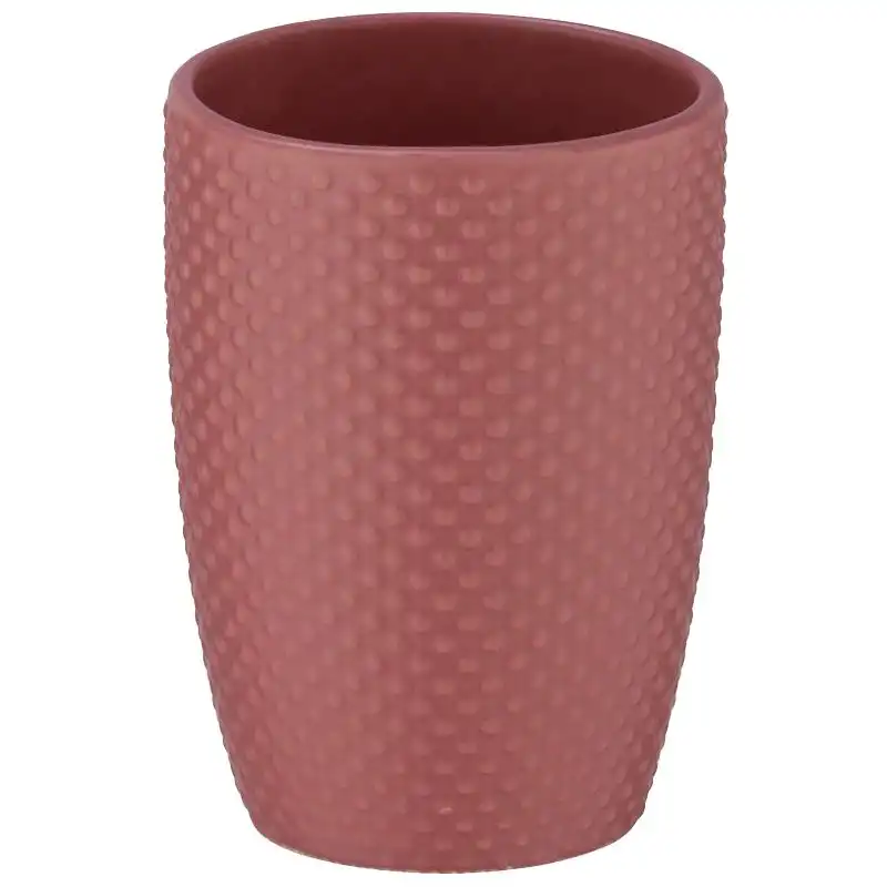 Склянка для зубних щіток Wenko Punto Ash Rose, 8x11 см, кераміка, рожевий, 23640100 купити недорого в Україні, фото 1