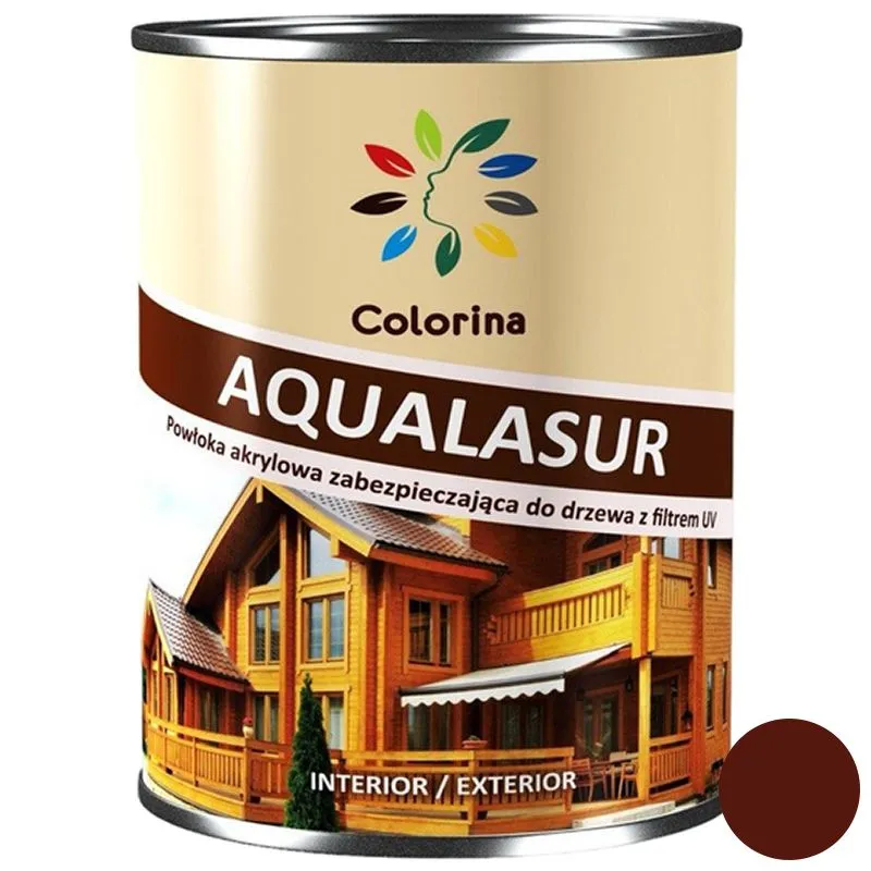 Лазур Colorina Aqualasur, 2,5 л, 708 махагон купити недорого в Україні, фото 1