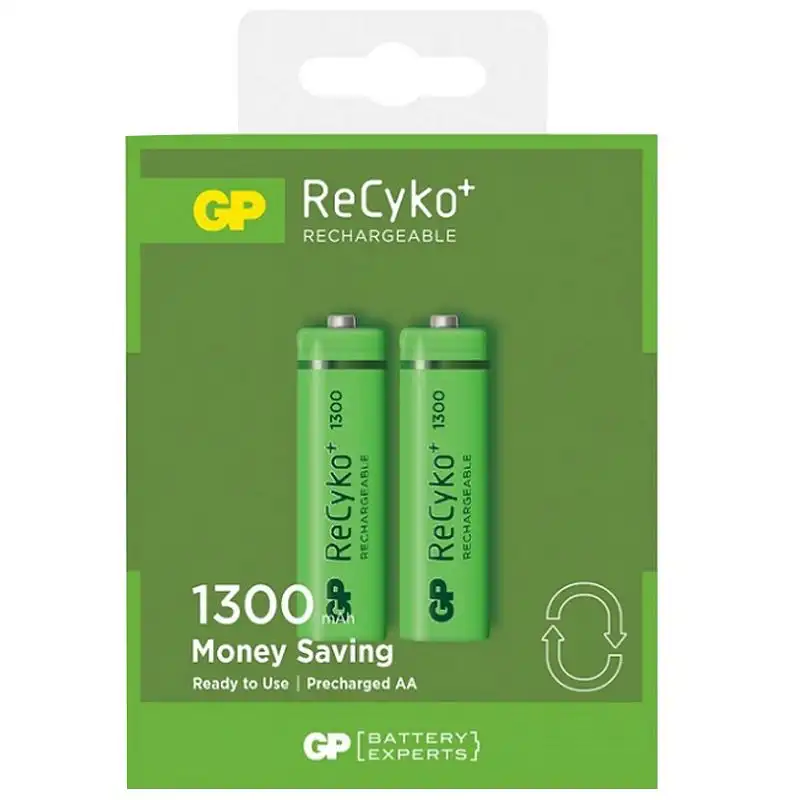 Акумулятор GP Batteries Recyko NiMH, 130AAHCE-2GBE2, 1,2 В, блістер, ЦБ-0059882 купити недорого в Україні, фото 1