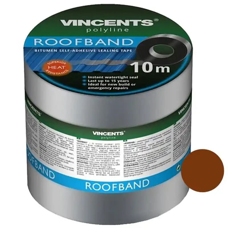 Стрічка ущільнювальна Vincents Roofband, 100 мм х 10 м, теракотовий купити недорого в Україні, фото 1