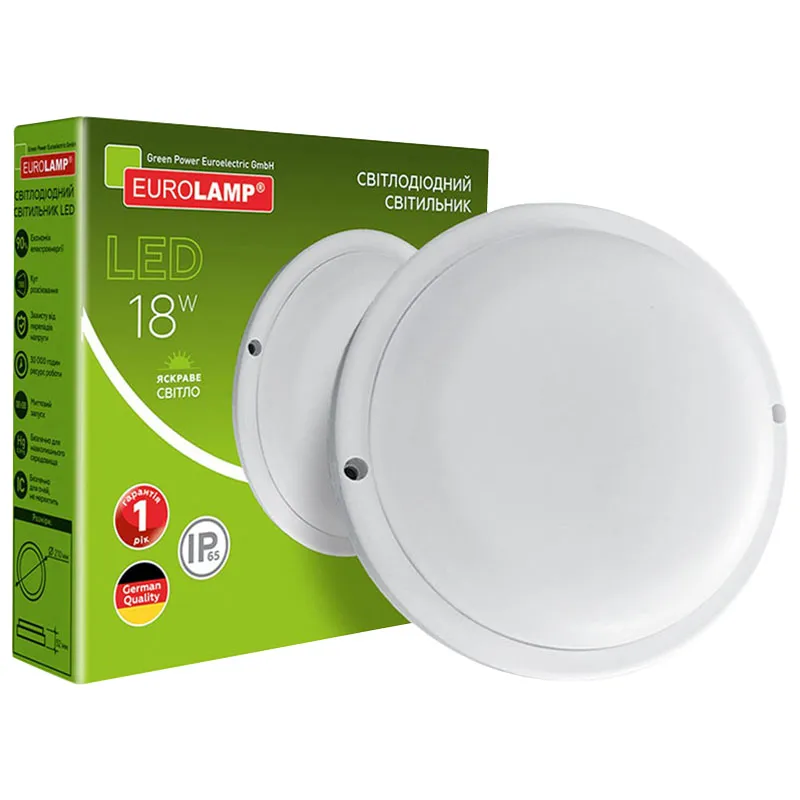 Світильник світлодіодний накладний Eurolamp, 18 Вт, 5000K, круглий, LED-NLR-18/50(G2) купити недорого в Україні, фото 2