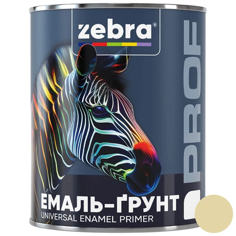 Ґрунт-емаль Zebra Prof 1305 15-1216, світлий хакі, 0,8 кг купити недорого в Україні, фото 1