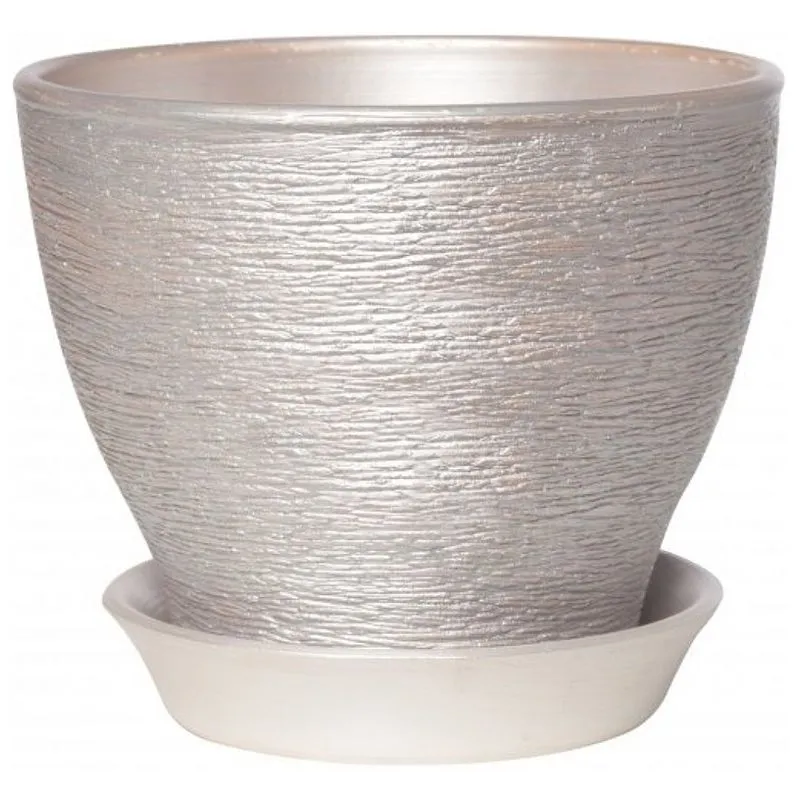 Горшок Ксения, 0,3 л, перламутр металлик купить недорого в Украине, фото 1