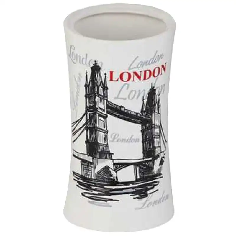 Склянка Vanstore London, кераміка, білий, 37006 купити недорого в Україні, фото 1