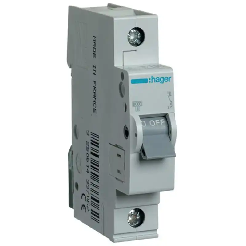 Автоматичний вимикач Hager, 1С, 10А, 6 kA, MC110A купити недорого в Україні, фото 1