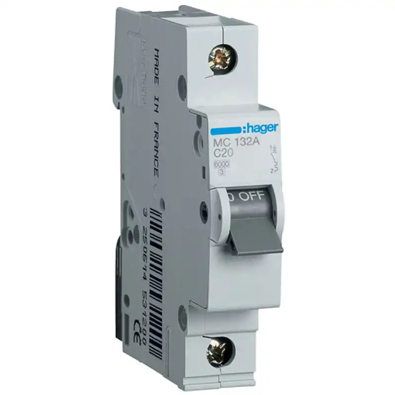 Автоматичний вимикач Hager, 1С, 32А, 6 kA, MC132A купити недорого в Україні, фото 1