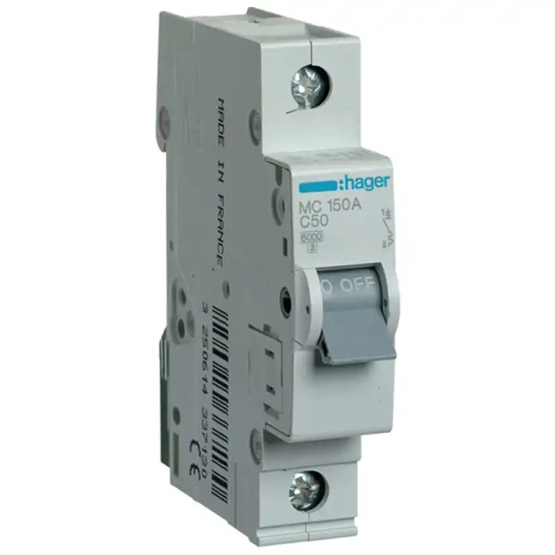 Автоматичний вимикач Hager, 1С, 50А, 6 kA, MC150A купити недорого в Україні, фото 1