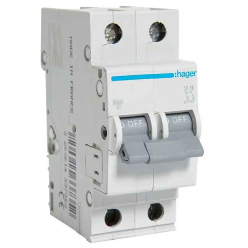 Автоматичний вимикач Hager, 2С, 25А, 6 kA, 2 м, MC225A купити недорого в Україні, фото 1