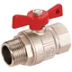Кран шаровой KFA Armatura, 1", внутренний/наружный, бабочка, 700-220-25, фото 1 Кран шаровой KFA Armatura, 1", внутренний/наружный, бабочка, 700-220-25 купить недорого в Украине, фото 1