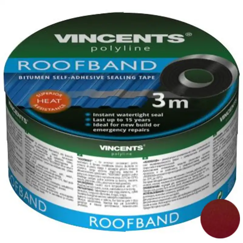 Стрічка ущільнювальна Vincents Roofband, 100х3000 мм, коричнева купити недорого в Україні, фото 1