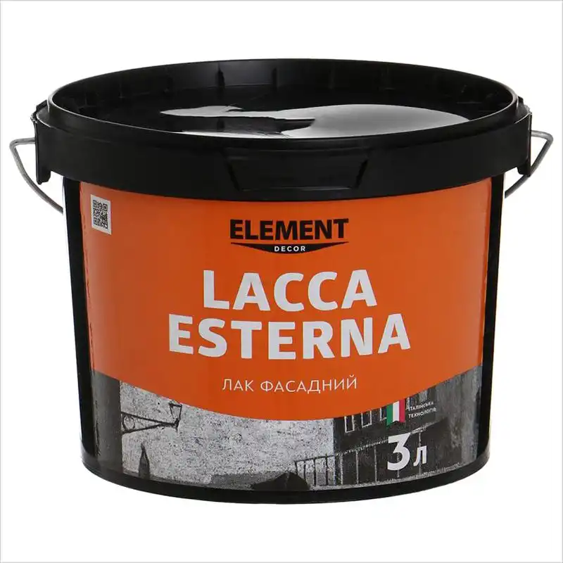 Лак фасадний Element Lacca Esterna, 3 л купити недорого в Україні, фото 1