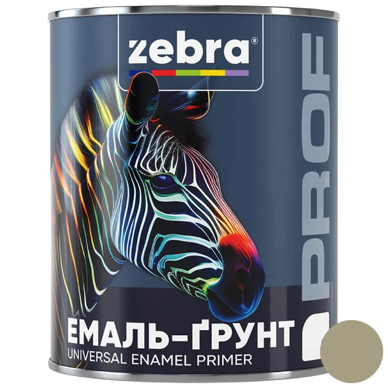 Ґрунт-емаль Zebra Prof 1306 17-0510, срібляста шавлія, 0,8 кг купити недорого в Україні, фото 1