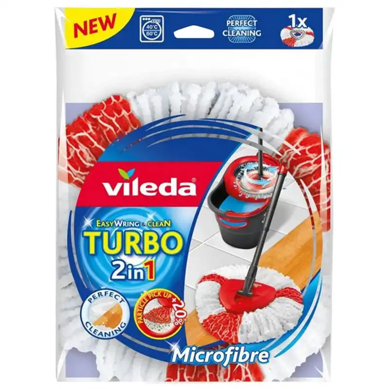 Моп змінний Vileda Easy Wring & Clean Turbo, білий, 151608 купити недорого в Україні, фото 2