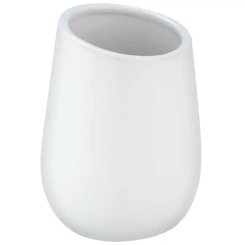 Склянка для зубної щітки Wenko Badi White, 8x11 см, кераміка, білий, 23643100 купити недорого в Україні, фото 1