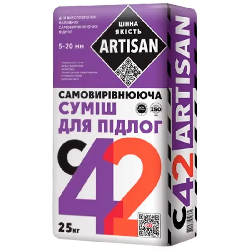 Пол самовыравнивающийся Artisan C-42, 25кг купить недорого в Украине, фото 1
