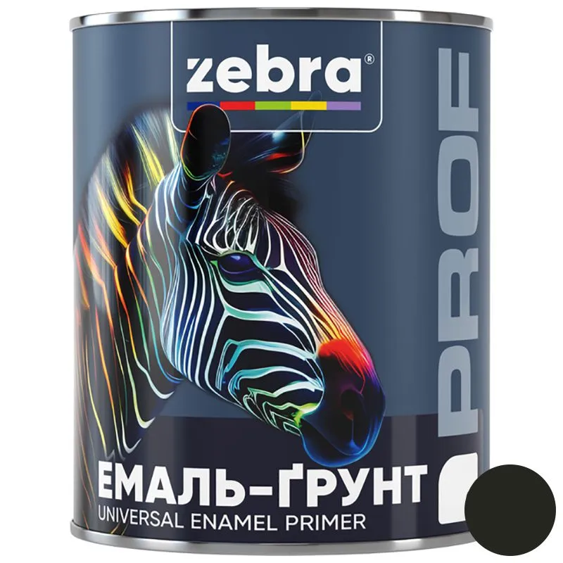 Ґрунт-емаль Zebra Prof 11309 19-0414, лісова ніч, 0,8 кг купити недорого в Україні, фото 1