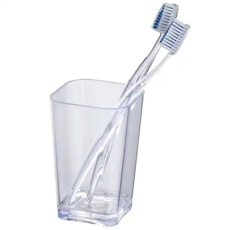 Склянка для зубних щіток Wenko Candy, 7x11x7 см, полістирол, прозорий, 20299100 купити недорого в Україні, фото 2