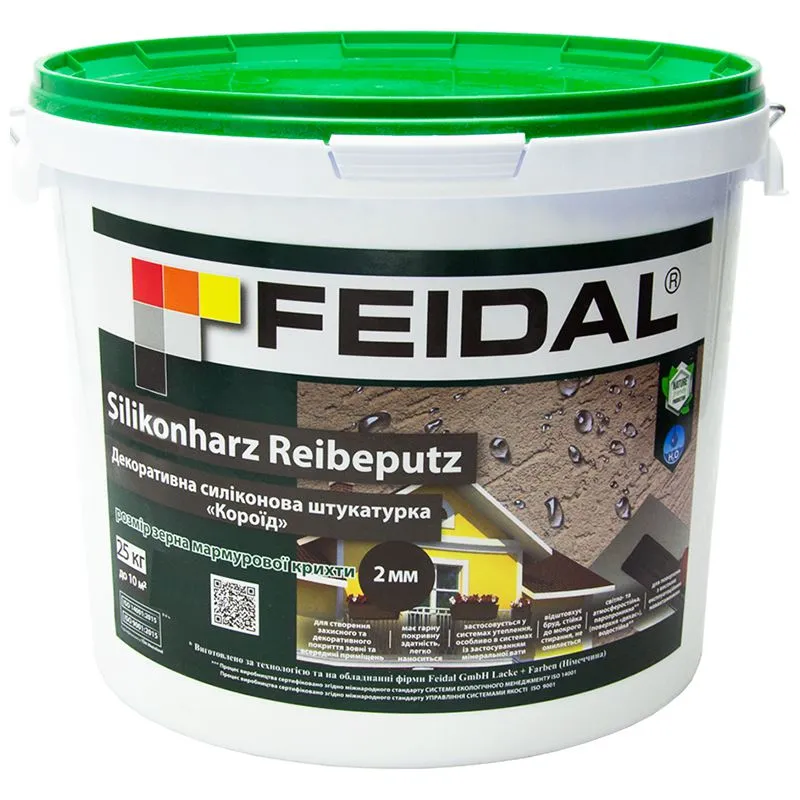 Штукатурка декоративна Feidal Silikonharz Reibeputz Короїд, 2 мм, 15 кг купити недорого в Україні, фото 1