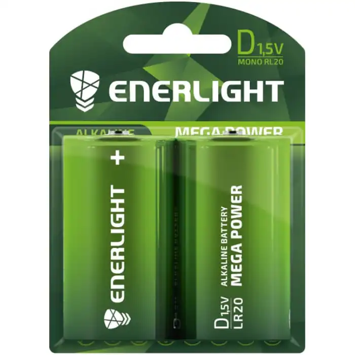 Батарейка Enerlight Mega Power, D BLI 2 купити недорого в Україні, фото 1