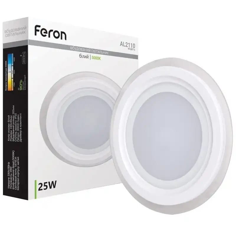 Світильник LED Feron AL2110, 25W, 5000K купити недорого в Україні, фото 1