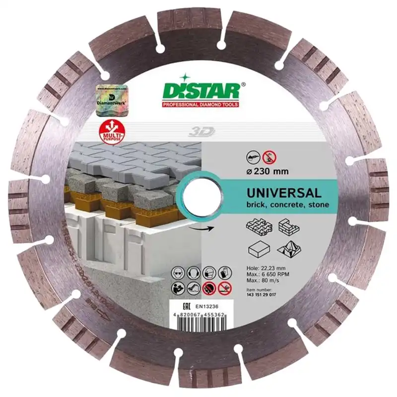 Круг алмазный отрезной Distar Bestseller Universal 1A1R SS, 232x22 мм, 14315129017 купить недорого в Украине, фото 1